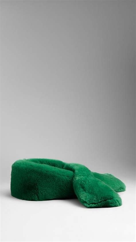 burberry rabbit fur scarf